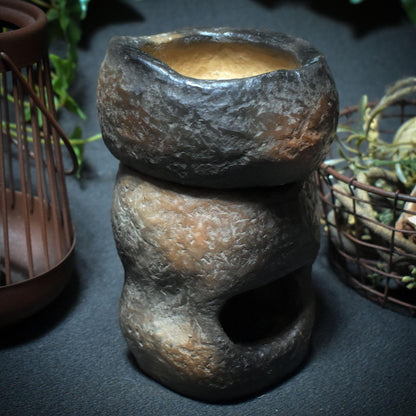 3-in-1 Rauchzauber – Vielseitiges Räucherstövchen/ Duftlampe/Teelichthalter in traditioneller Rauchbrandkunst - Art.Nr.: RÄG024