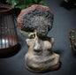 Göttin des Waldes – Skulptur mit echtem Baumpilz, primitive Kunst in Rauchbrandtechnik - Art.Nr.: SKU125