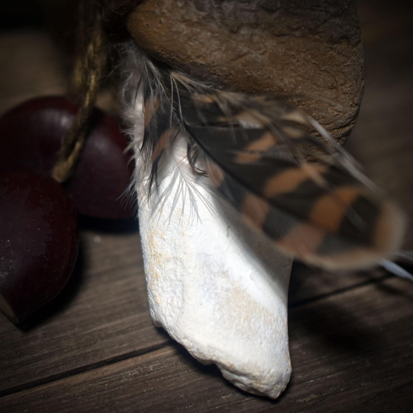 Ritualstab des Falken – Schamanisches Werkzeug in Rauchbrandkunst - Klarer Blick, Führung & luftige Kraft