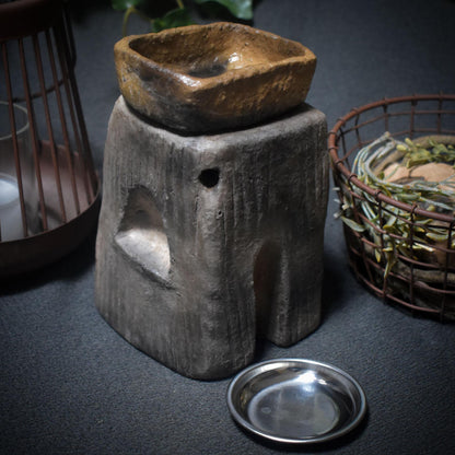 4-in-1 Räuchergefäß in Form eines Turms – Handgefertigtes Unikat für Ritual und Reinigung - Art.Nr.: RÄG033