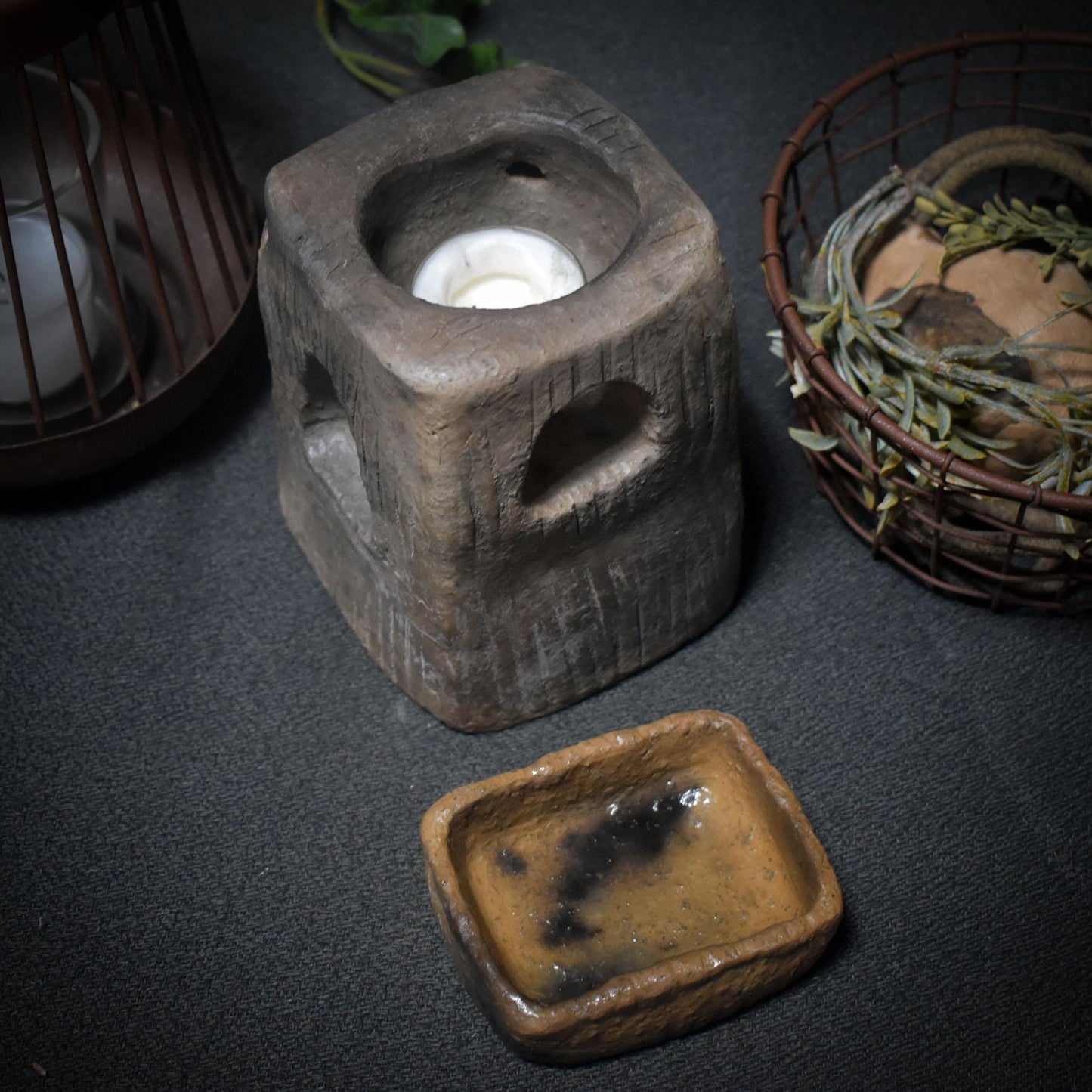 4-in-1 Räuchergefäß in Form eines Turms – Handgefertigtes Unikat für Ritual und Reinigung