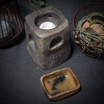 4-in-1 Räuchergefäß in Form eines Turms – Handgefertigtes Unikat für Ritual und Reinigung