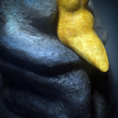 Mutter und Tochter – Skulptur weiblicher Kraft - traditionelle Rauchbrandkunst - Göttin der Weisheit