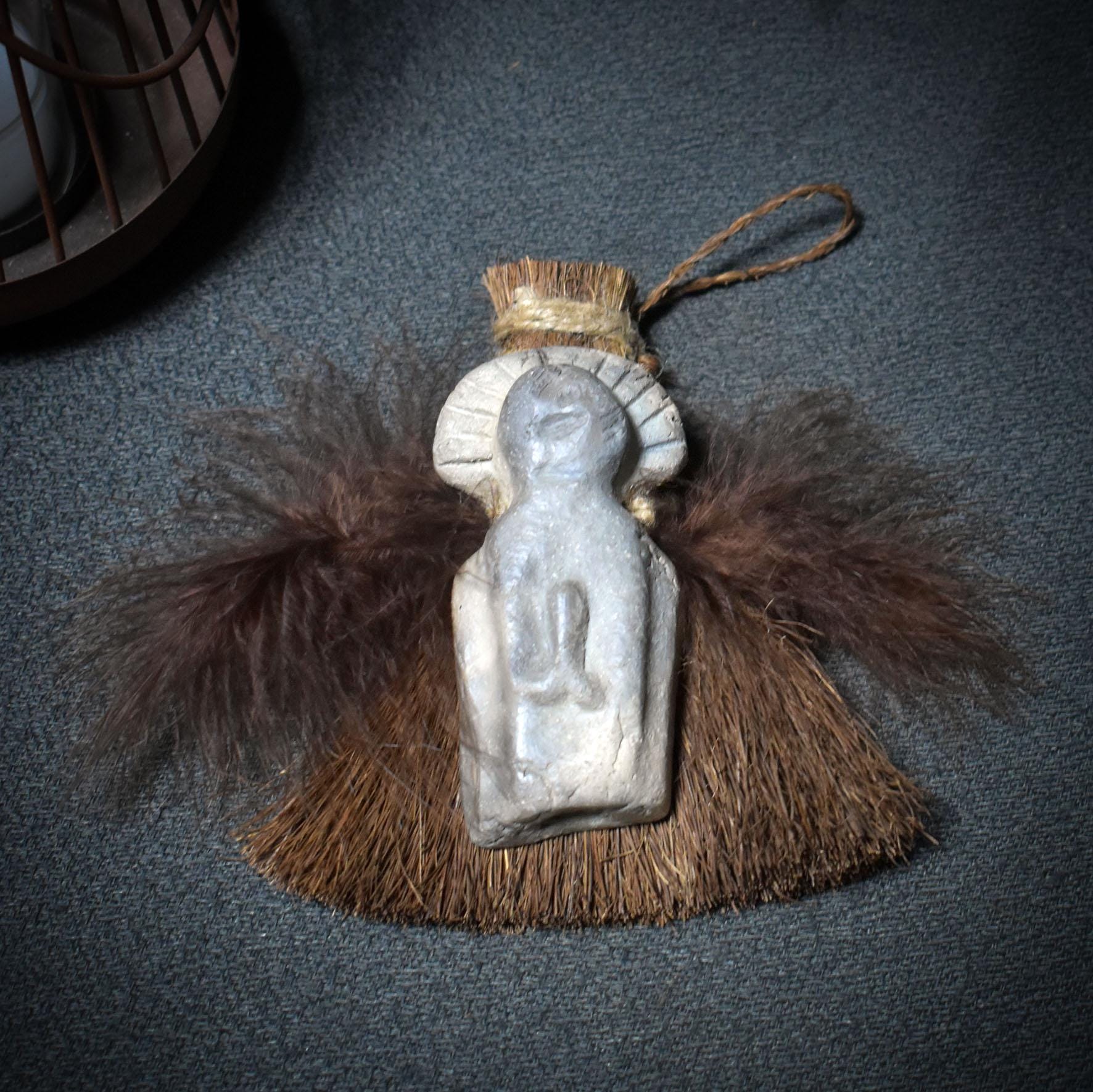 Räucherfächer des Urprinzips – Hüter der Lebenskraft - archaische männliche Gottheit - inspiriert durch Artefakt - Art.Nr.: RÄF008