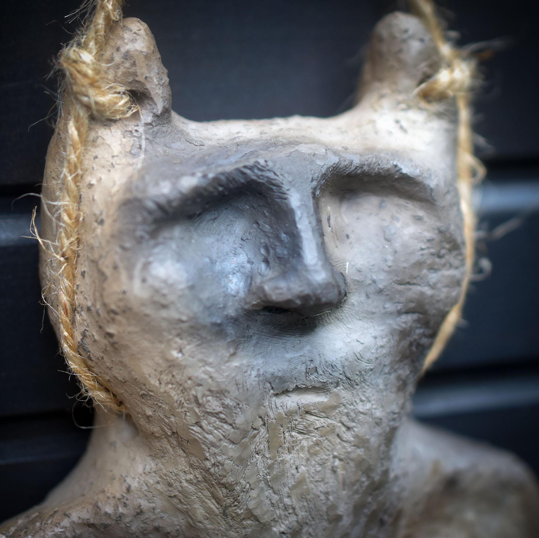 Cernunnos – Der Gehörnte Gott in Rauchbrandkunst als Wanddeko - archaisch anmutend