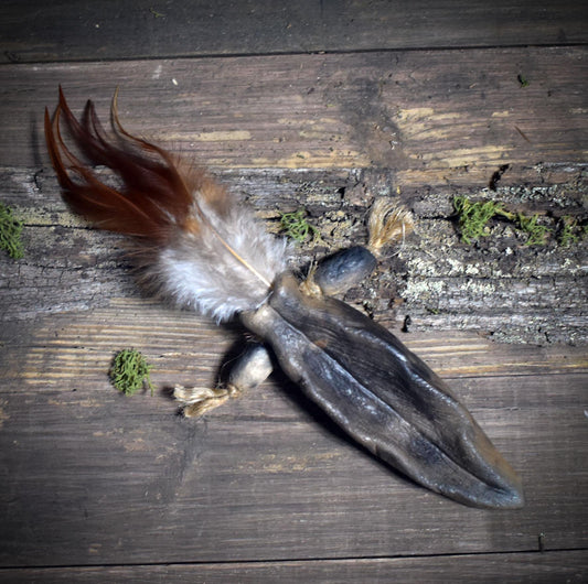 Federn des Lichts – Handgefertigte Räucherfedern aus Ton und echten Federn - Ritualwerkzeug - Art.Nr.: RÄF014