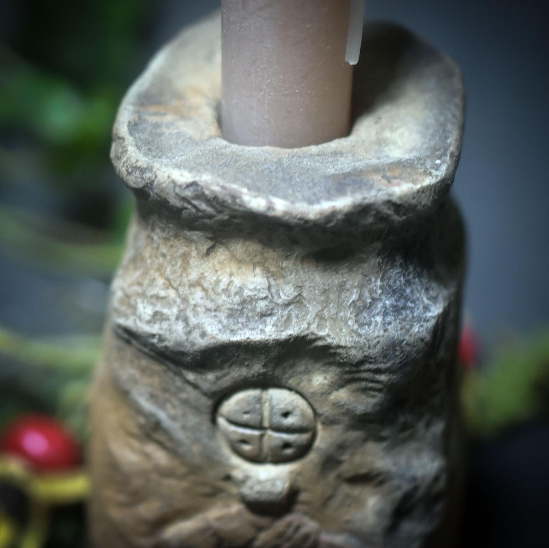 Kerzenhalter Nordisches Strohpuppen-Symbol – Traditionelle Rauchbrandkunst für Jul und Weihnachten - Art.Nr.: TKH012