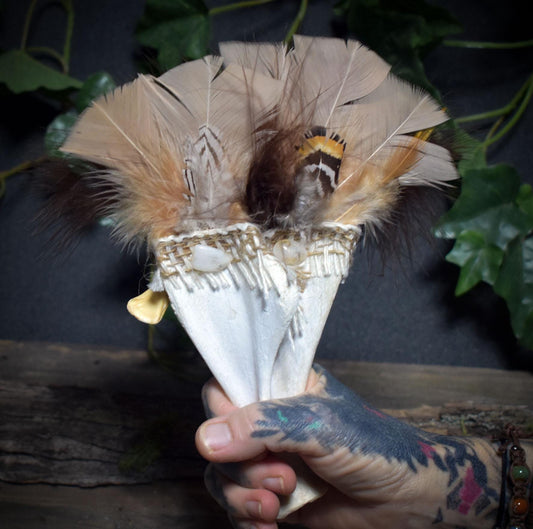 Räucherfächer der Transformation – Kraftvolles Werkzeug für deine Zeremonien - Räucherzeremonie, spirituelles Werkzeug - Art.Nr.: RÄF011