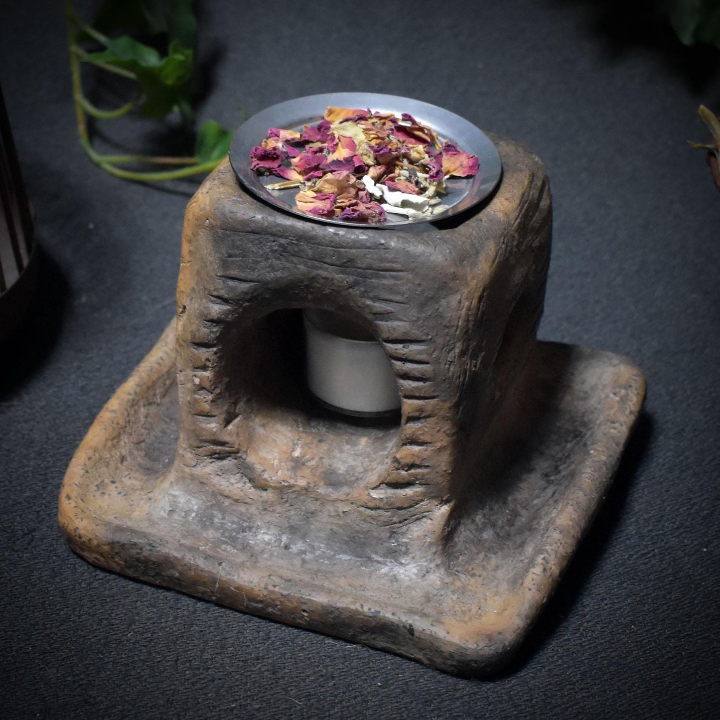 Räucherstövchen traditionelle Rauchbrandkunst - Ritualbegleiter - Duftlampe/Räucherschale/Räucherstövchen/Teelichthalter - Art.Nr.: RÄG050