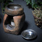 Vielseitiges 4-in-1 Räucherstövchen – Handgefertigte Rauchbrandkunst - Duftlampe/Teelichthalter/Räucherschale/Stövchen - Art.Nr.: RÄG051