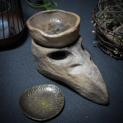 Flug der Elemente – 4in1 Räuchergefäß in Adlerkopf-Form - Duftlampe/Teelichhalter/Räucherstövchen/Räucherschale - Art.Nr.:RÄG045