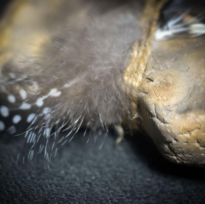 Ritualstab Eye Idol – Rauchbrandkunst & archaische Naturkraft - kraftvolles Ritualwerkzeug aus Ton und Holz