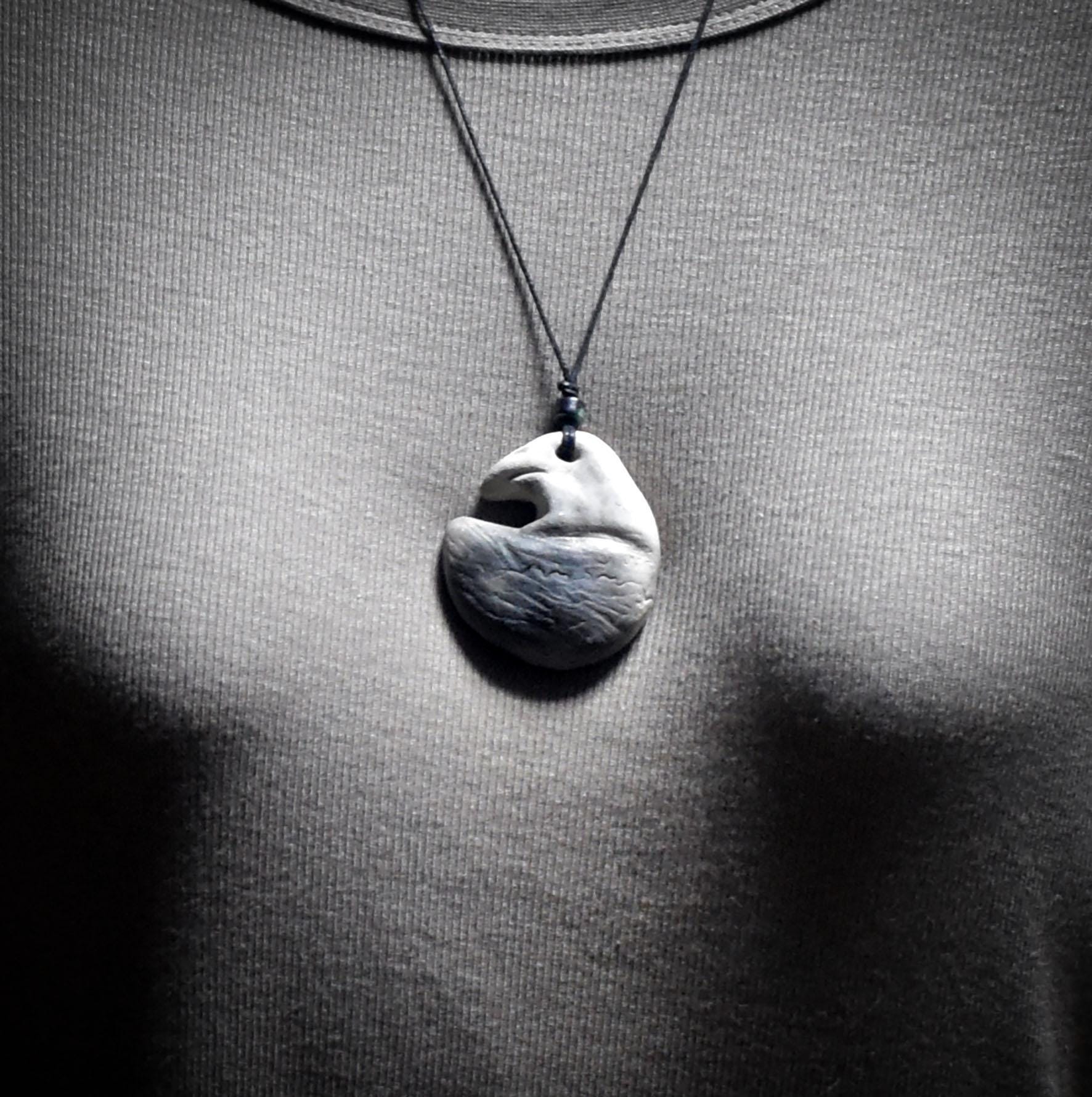 Handgefertigtes Vogel-Amulett - Die Freiheit des Himmels - Krafttier Kette - Art.: AMU064