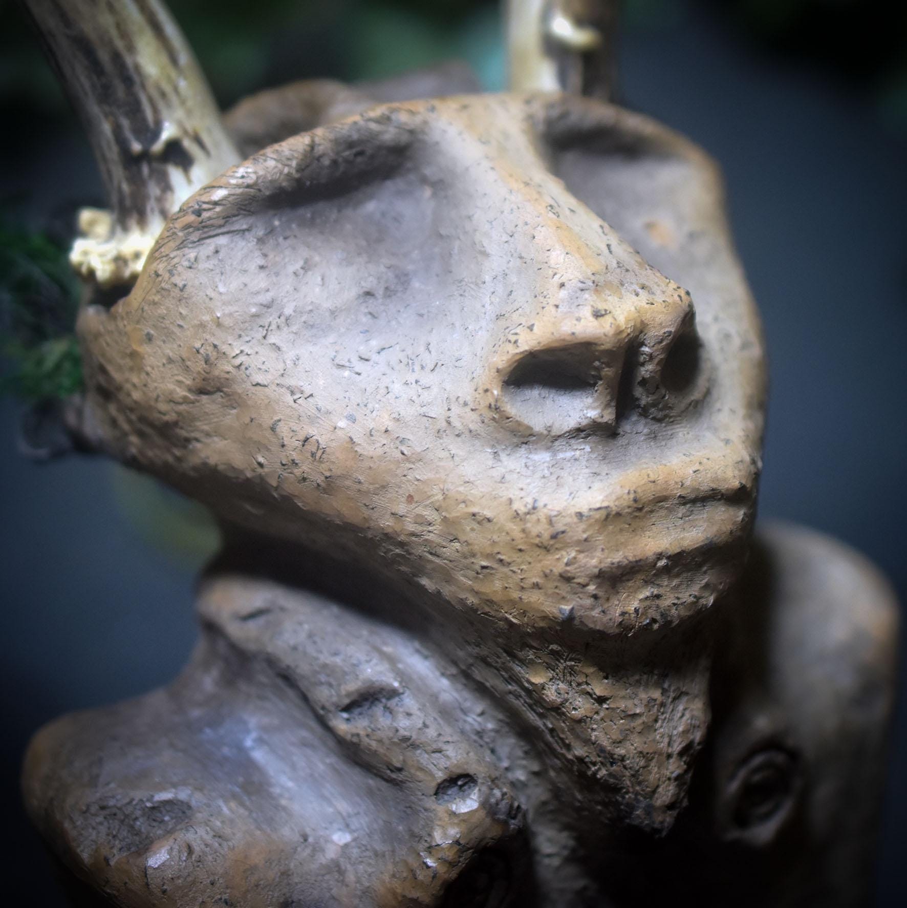 Cernunnos – Hüter des Waldes und der wilden Seele - keltische Mythologie, traditionell gebrannte Rauchbrandkunst - Art.Nr.: SKU155