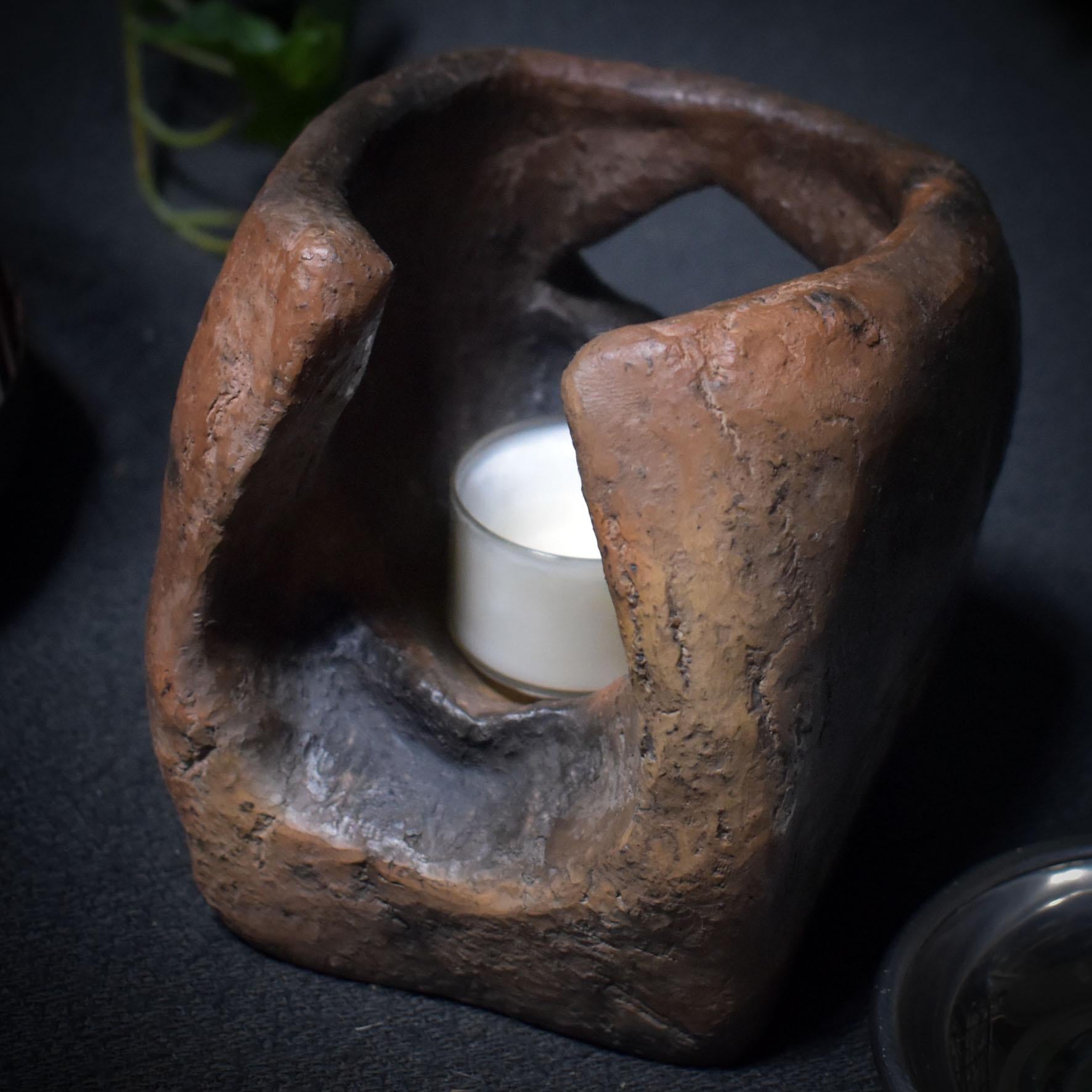 Vielseitiges 4-in-1 Räucherstövchen – Handgefertigte Rauchbrandkunst - Duftlampe/Teelichthalter/Räucherschale/Stövchen - Art.Nr.: RÄG051