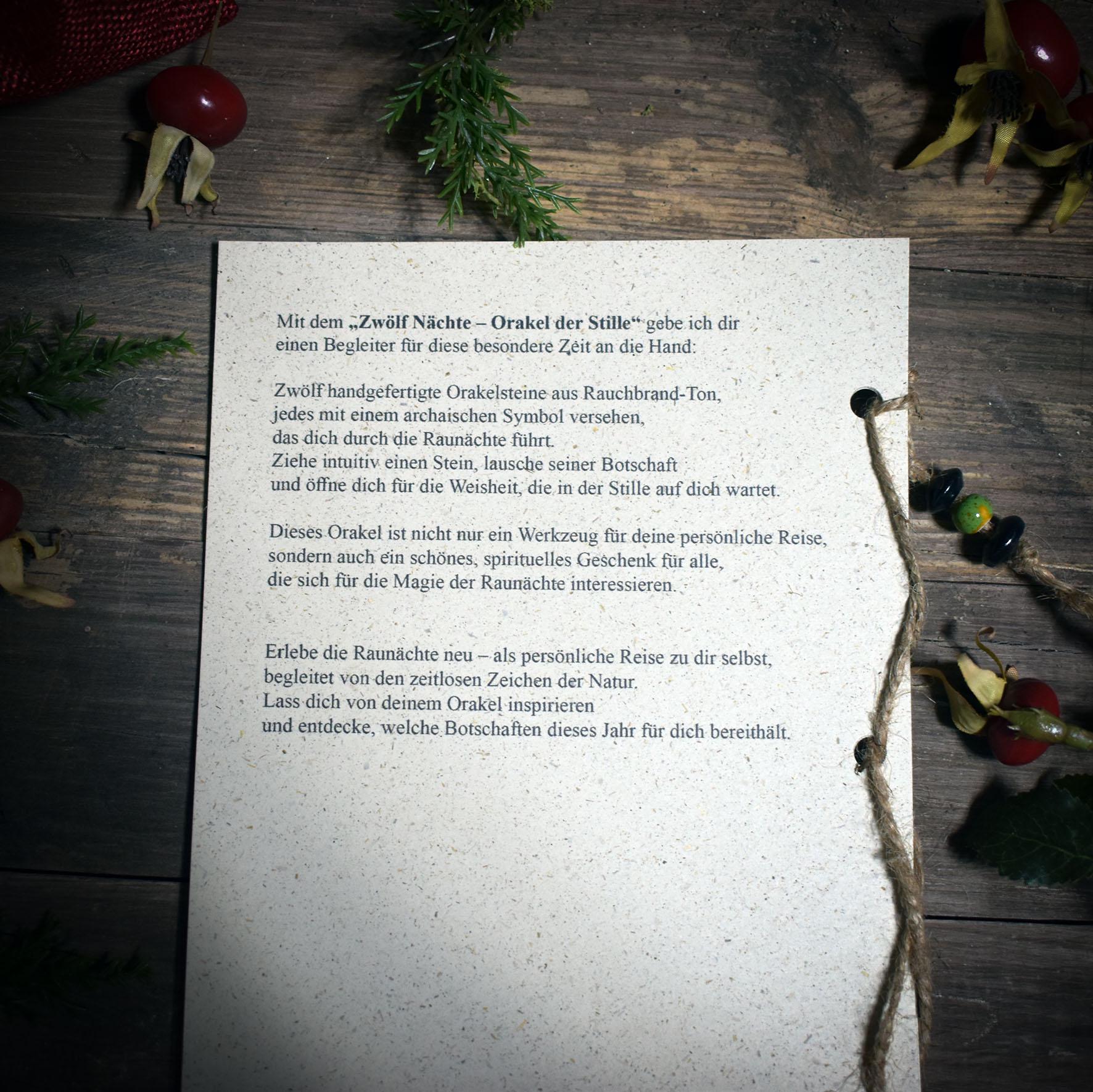 Rauhnachtsritual-Set – Meditationshilfe für die 12 heiligen Nächte | Guidebook in Deutsch, Englisch oder Französisch - Art.Nr.: JUL001
