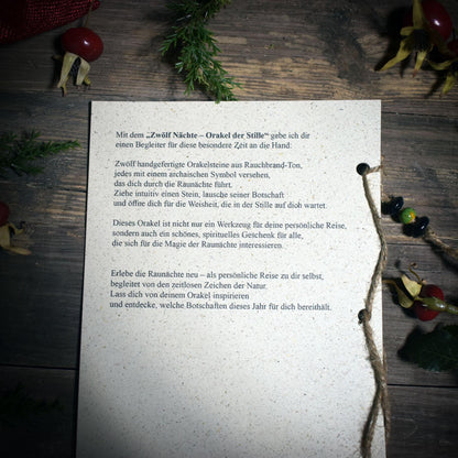 Rauhnachtsritual-Set – Meditationshilfe für die 12 heiligen Nächte | Guidebook in Deutsch, Englisch oder Französisch - Art.Nr.: JUL001