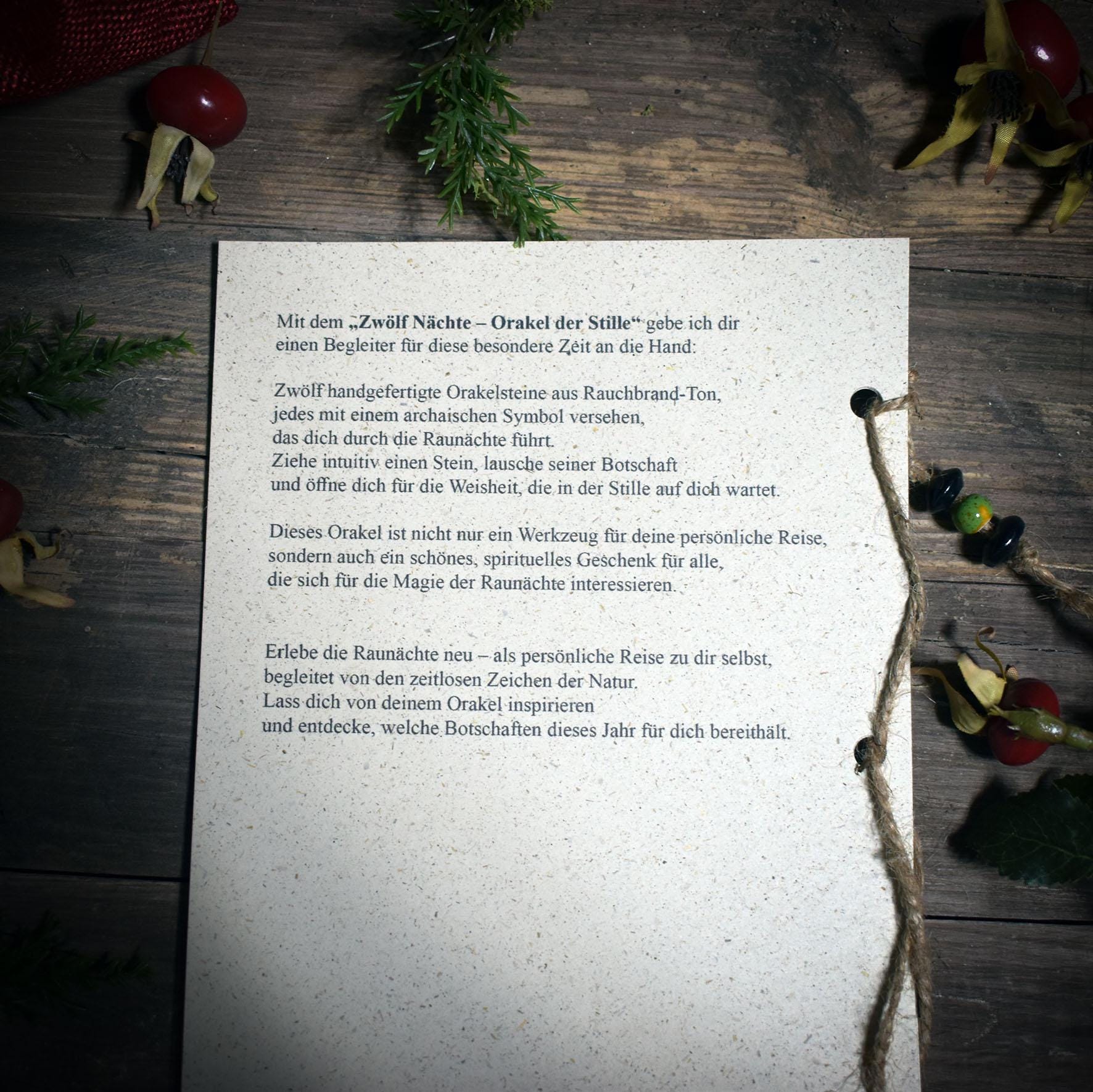 Rauhnachtsritual-Set – Meditationshilfe für die 12 heiligen Nächte | Guidebook in Deutsch, Englisch oder Französisch