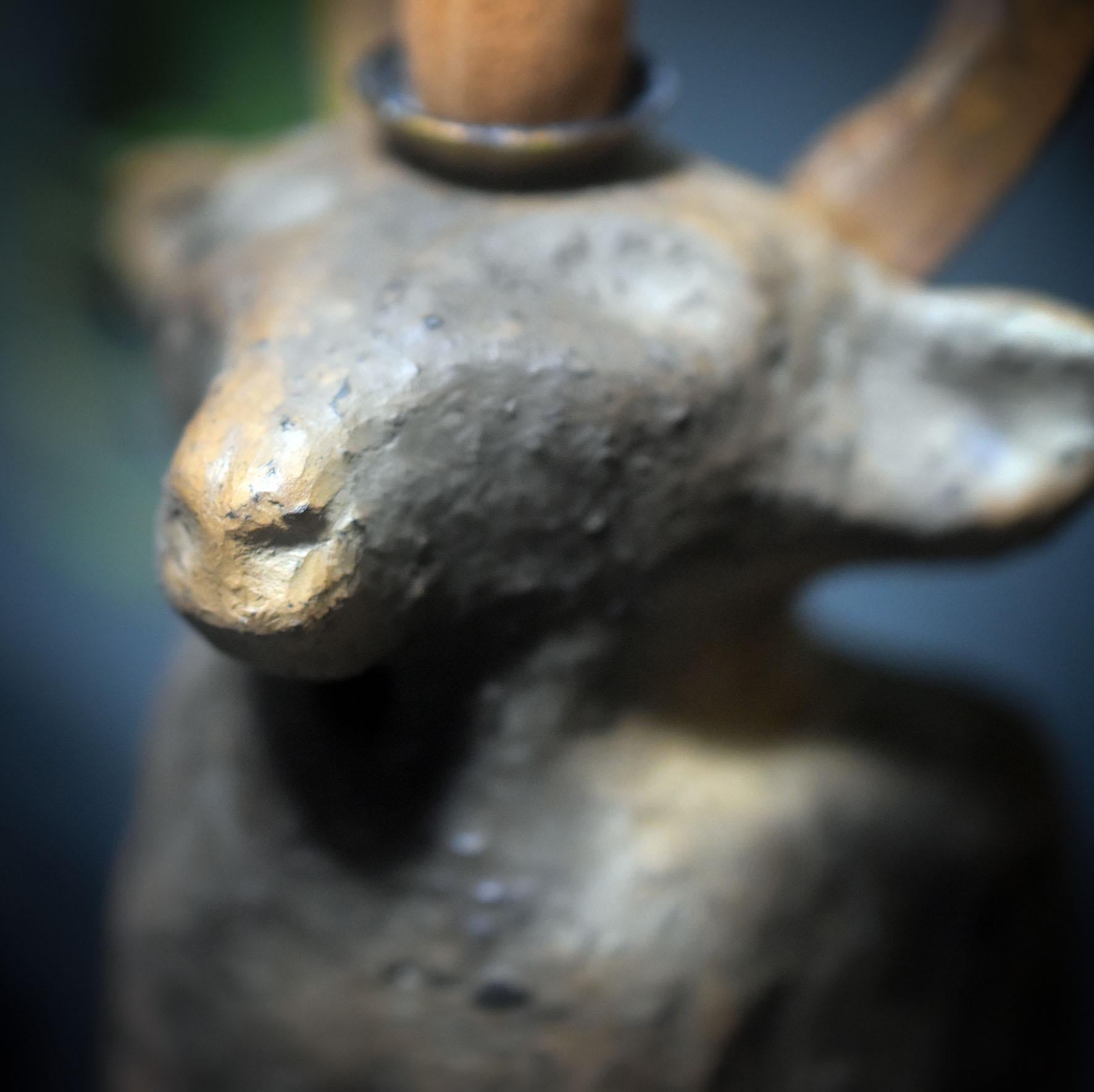 Rückfluss-Räucherkegelhalter Hirsch – Archaische Rauchbrandkunst für das Julfest - Art.Nr.: RÄH031