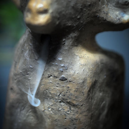 Rückfluss-Räucherkegelhalter Hirsch – Archaische Rauchbrandkunst für das Julfest - Art.Nr.: RÄH031