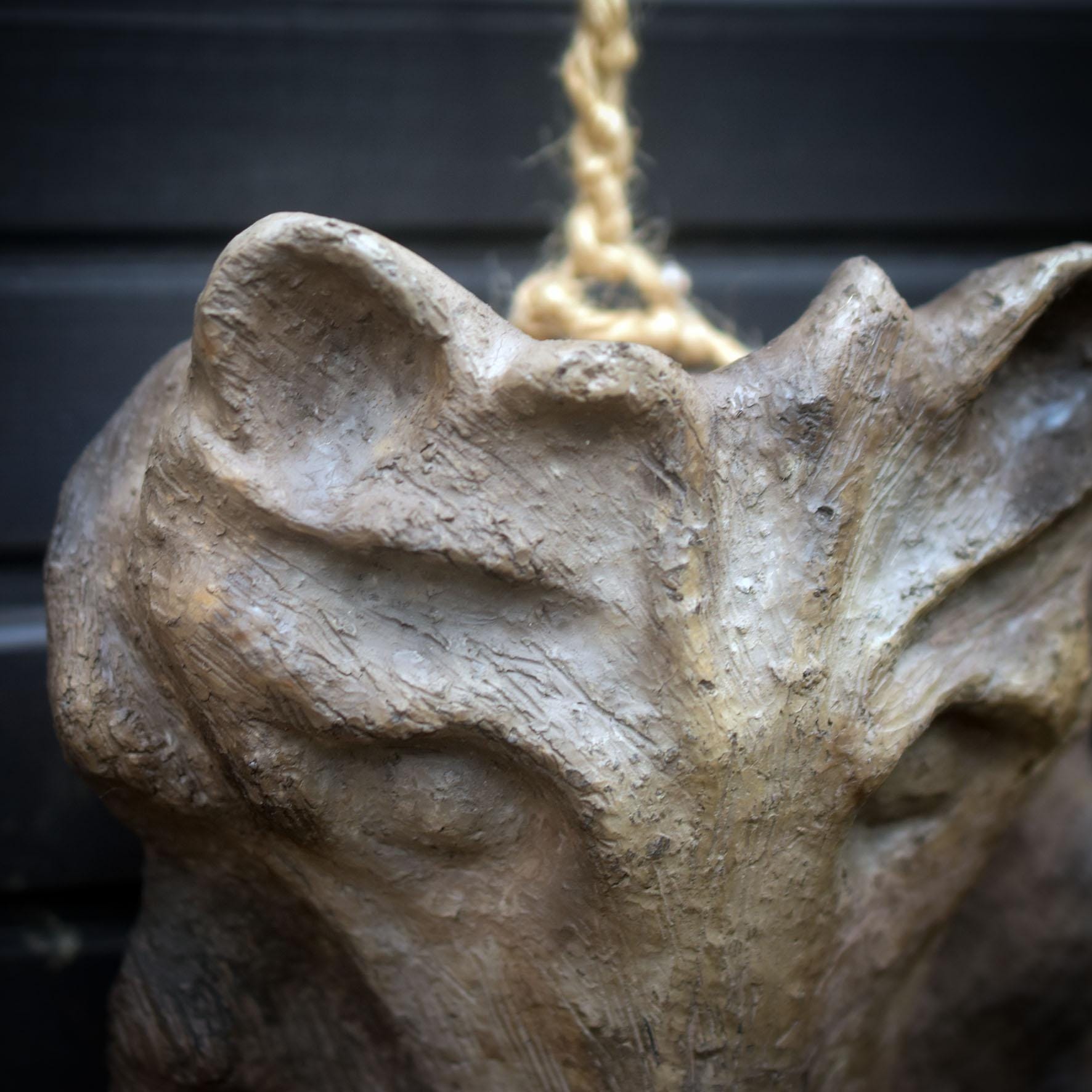 Majestätische Wanddekoration - Krafttier Löwe – Spirituelle Wand Deko aus Ton