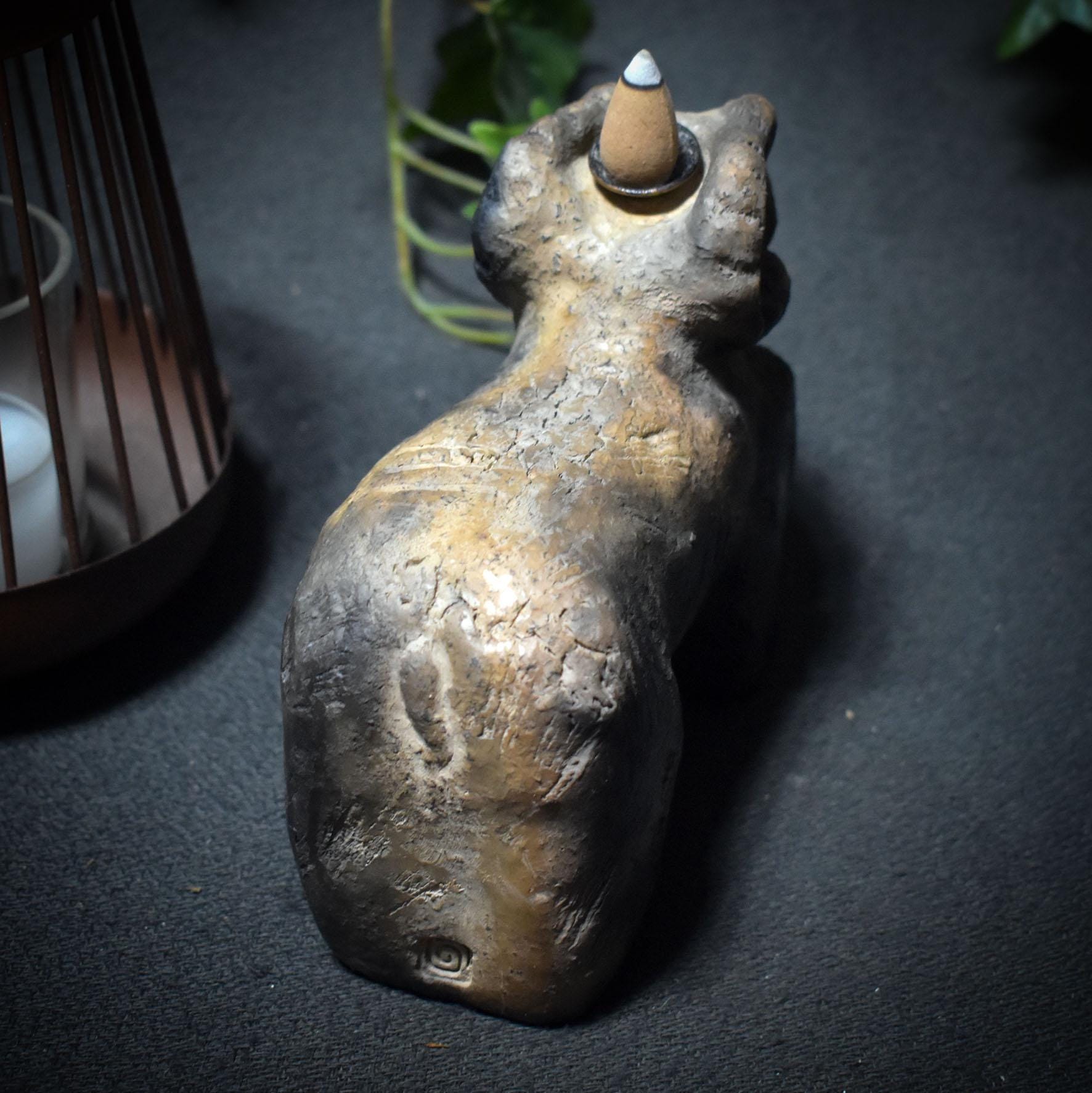 Rückfluss Räucherkegelhalter „Jul Ziege“ – Traditionelle Rauchbrandkunst für Heidnische Weihnachten