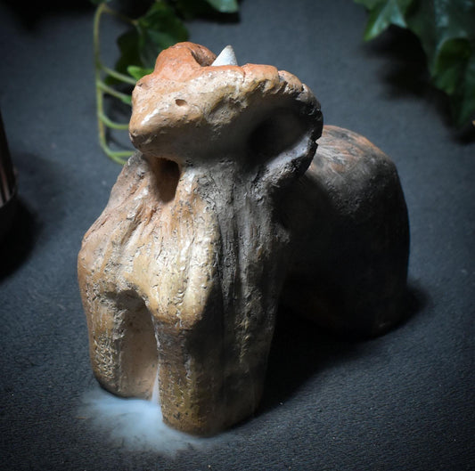 Rückfluss Räucherkegelhalter „Jul Ziege“ – Traditionelle Rauchbrandkunst für Heidnische Weihnachten