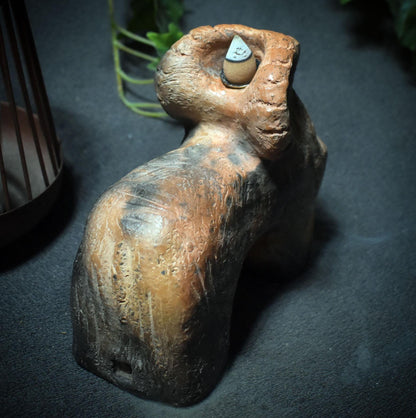 Rückfluss Räucherkegelhalter „Jul Ziege“ – Traditionelle Rauchbrandkunst für Heidnische Weihnachten