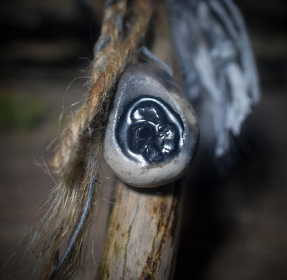 Ritualstab Klarheit – Adlerkopf aus traditionell gebranntem Ton mit Bergkristall - Art.Nr.: RST029