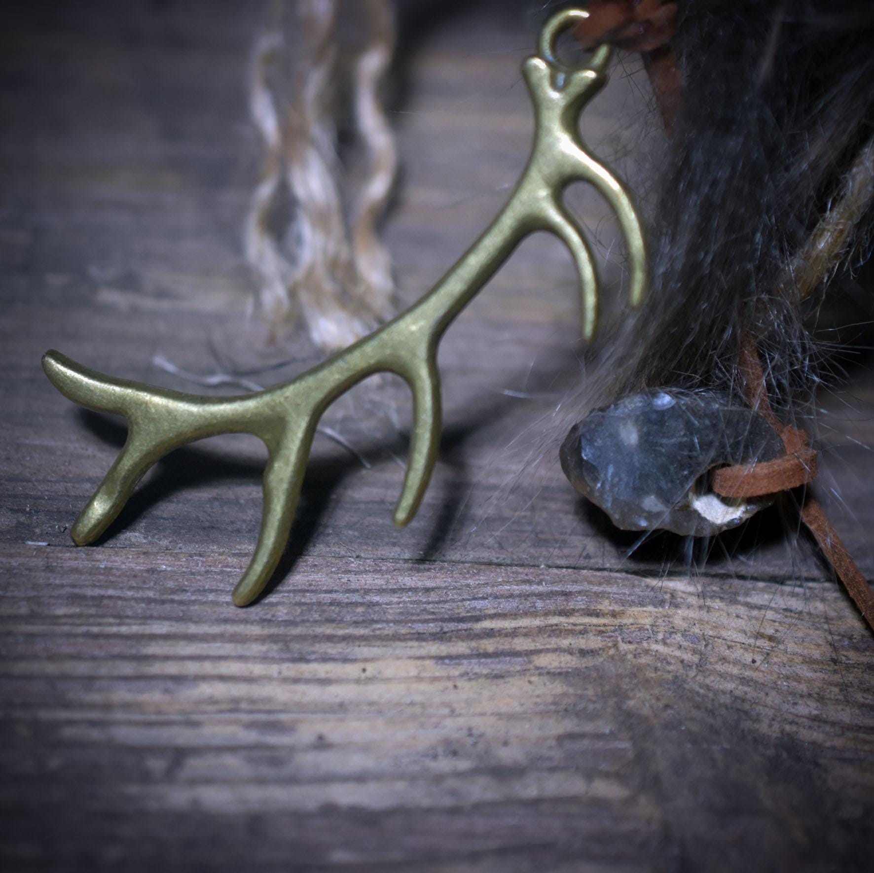 Ritualstab Schutz – Bärenkopf aus traditionell gebranntem Ton, kraftvoll & erdig - Art.Nr.: RST030