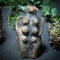 Archaische Bärenmutter – schamanische Krafttier-Skulptur aus Rauchbrand-Ton - Art.Nr.: SKU169