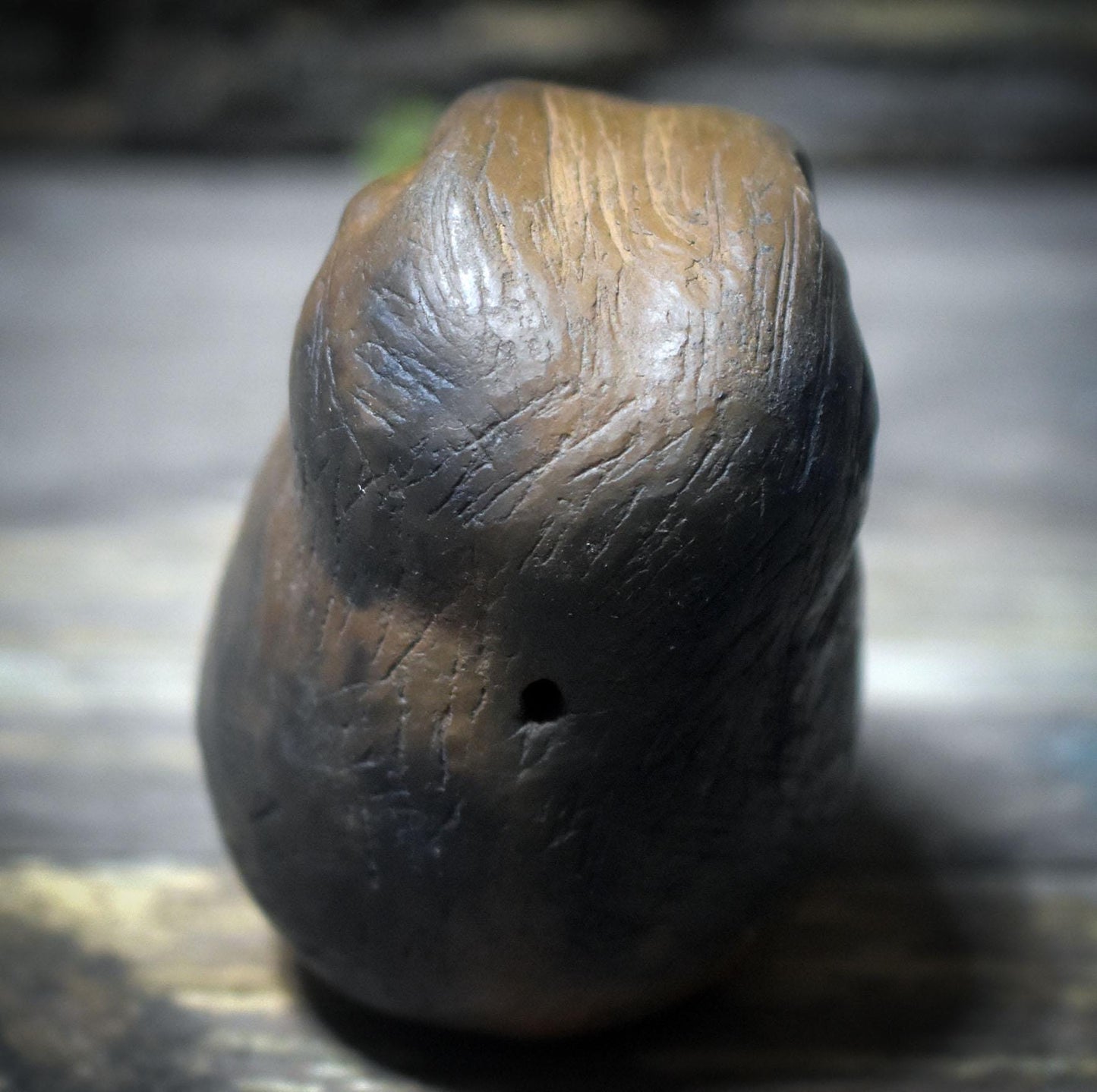 schamanische Rassel - Archaischer Klangkörper aus Ton – in Adlergestalt für Rituale und Zeremonien - Art.Nr.: SRA053