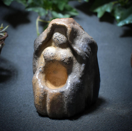 Rauchbrand Göttinnen Skulptur – Wicca Pagan Figur mit Ritualschale - Art.Nr.: SKU177