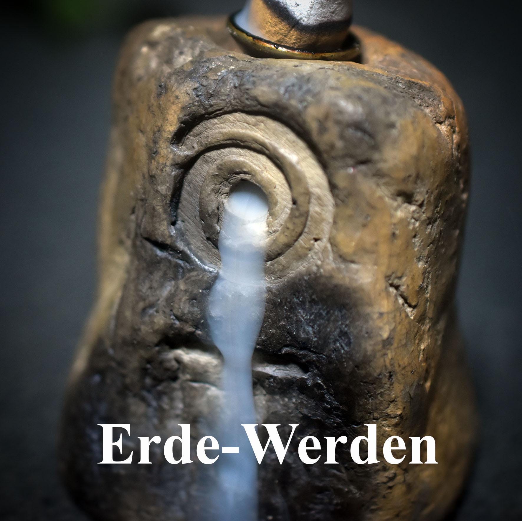 Sprache der Elemente – Räucherschalen & Rückfluss-Räucherkegelhalter aus Rauchbrand-Ton - Art.Nr.: RÄG059