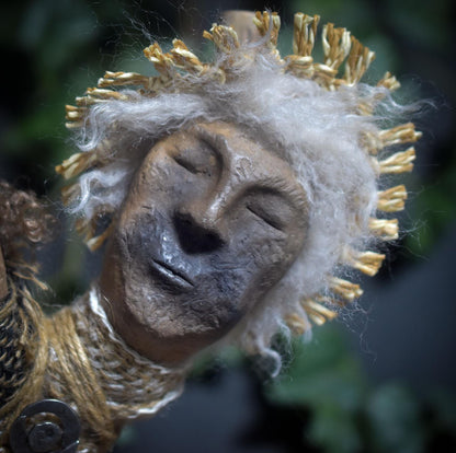 Archaische Spirit Doll -Seelenverwandte- – Altarpuppe aus Rauchbrand - Healing Doll