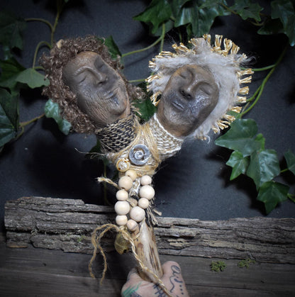 Archaische Spirit Doll -Seelenverwandte- – Altarpuppe aus Rauchbrand - Healing Doll