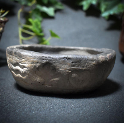 Räucherschale für die Rauhnächte – Handgemachtes Unikat aus traditioneller Rauchbrandkunst - Art.Nr.: JUL007