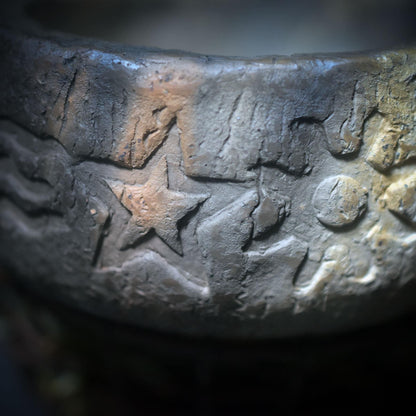 Räucherschale für die Rauhnächte – Handgemachtes Unikat aus traditioneller Rauchbrandkunst - Art.Nr.: JUL007