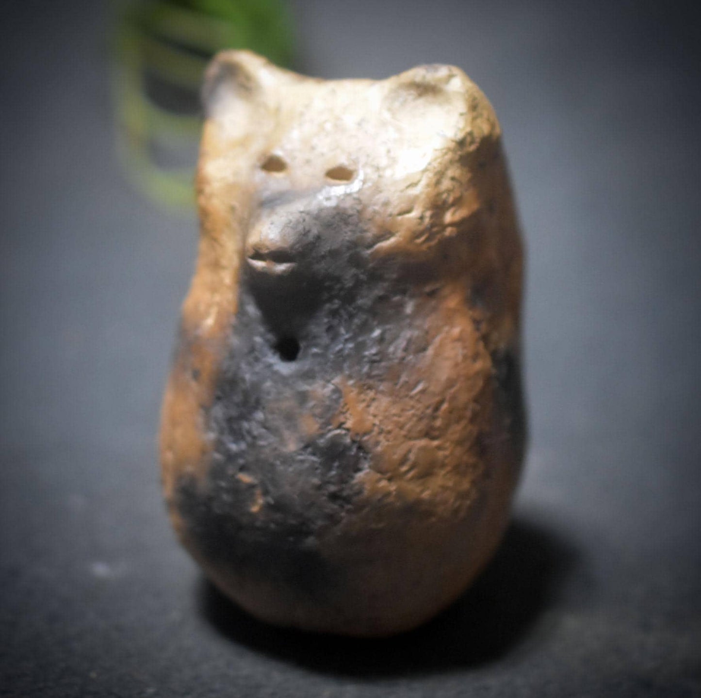 Schamanische Bärenrassel aus Rauchbrand – Krafttier Bär Ritualrassel - Art. Nr.: SRA055