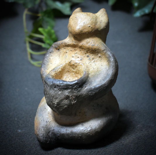 Rauchbrand Gehörnter Gott – Wicca Pagan Skulptur aus Ton