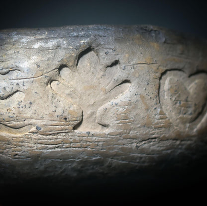 Räucherschale für die Rauhnächte – Handgemachtes Unikat aus traditioneller Rauchbrandkunst - Art.Nr.: JUL007