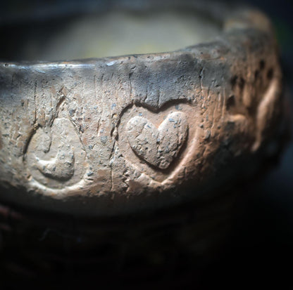 Räucherschale für die Rauhnächte – Handgemachtes Unikat aus traditioneller Rauchbrandkunst - Art.Nr.: JUL007