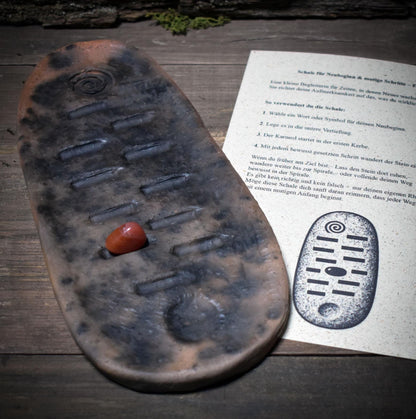 Archaische Rauchbrand-Schale zur bewussten Wegbegleitung – für Neubeginn, Klarheit & inneres Wachstum - GEF008