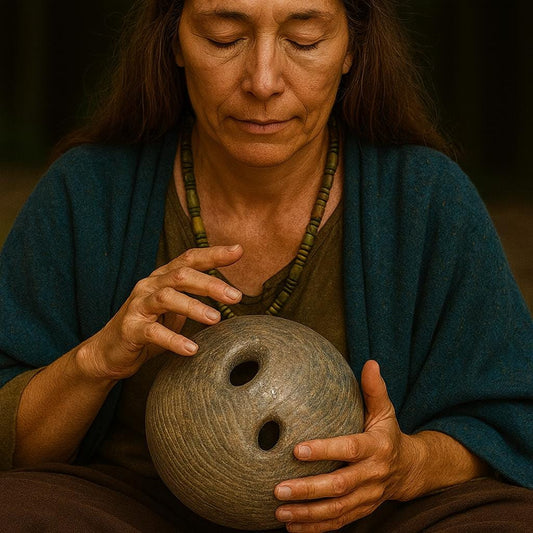 UMA ORA – der Puls der Urmutter | Archaisches Rhythmus-Klanginstrument aus Ton für Ritual, Meditation & Klangheilung - UOP001