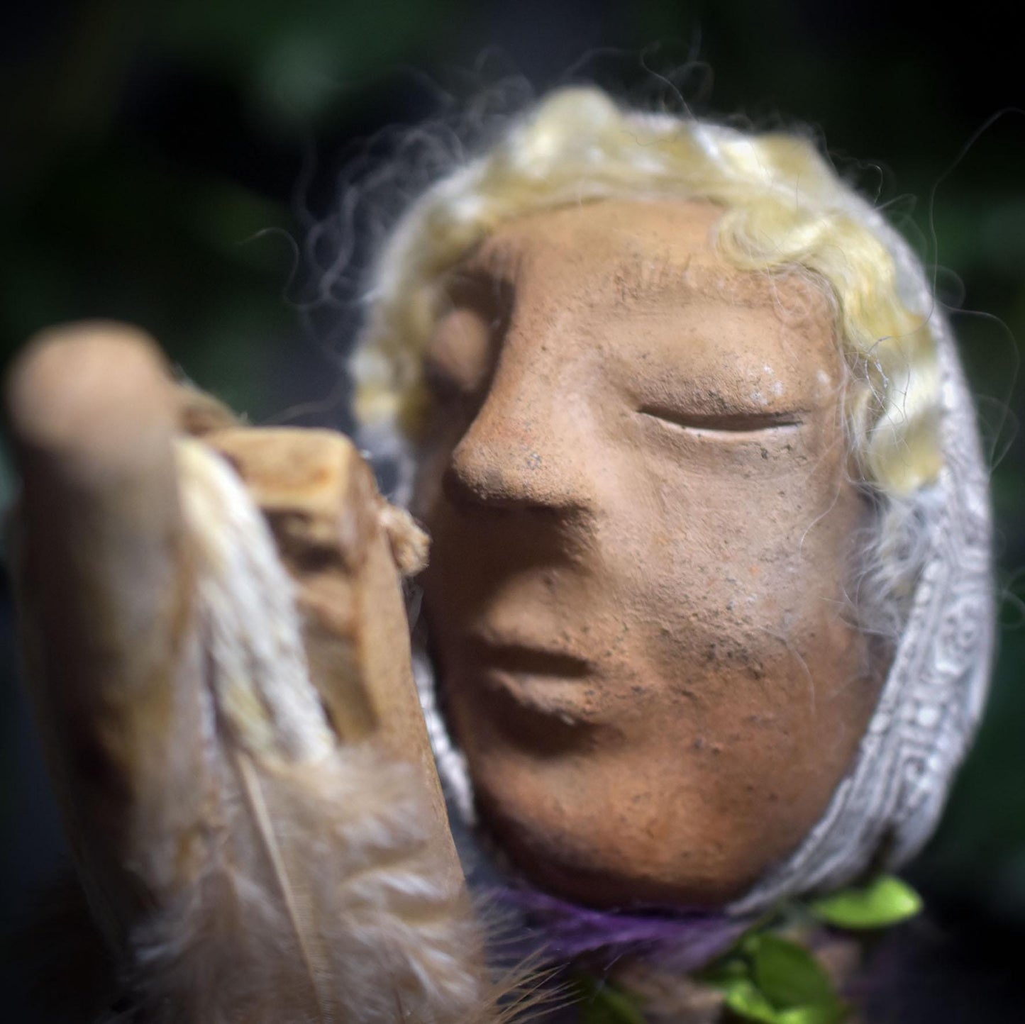 Ritualstab der Heilung & Selbstliebe – archaische Kunst aus traditionell gebranntem Ton - RST041