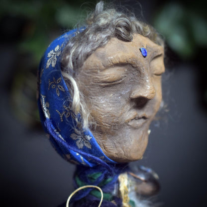 Ritualstab der Transformation – archaische Kunst aus traditionell gebranntem Ton - RST042