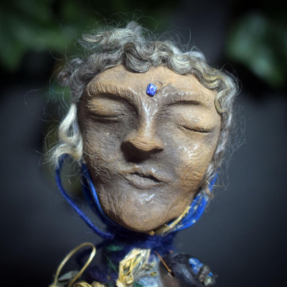 Ritualstab der Transformation – archaische Kunst aus traditionell gebranntem Ton - RST042