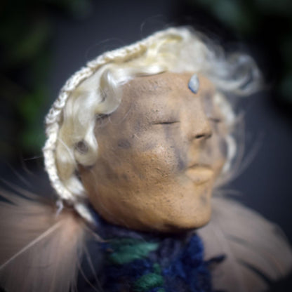 Ritualstab der Transformation – archaische Kunst aus traditionell gebranntem Ton - RST043