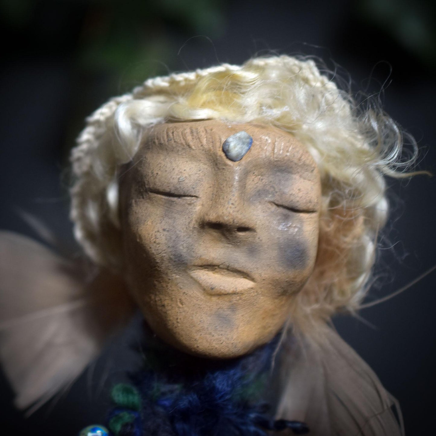 Ritualstab der Transformation – archaische Kunst aus traditionell gebranntem Ton - RST043