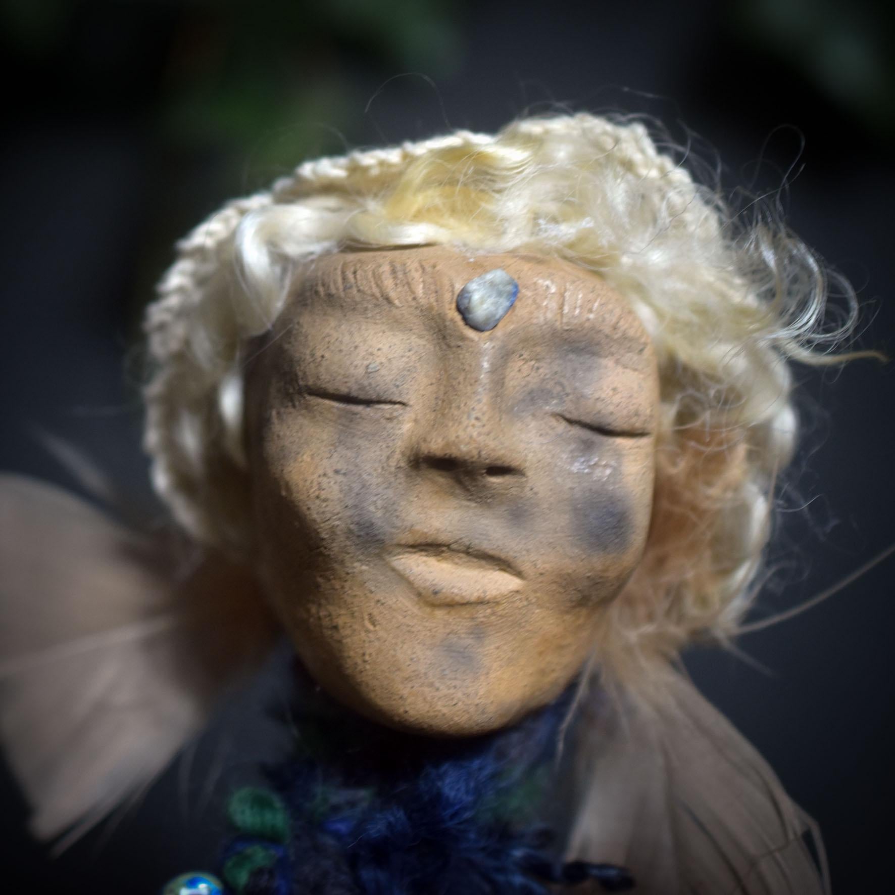 Ritualstab der Transformation – archaische Kunst aus traditionell gebranntem Ton - RST043